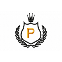 Free Royal Crest Letter P Embroidery Design 4x4