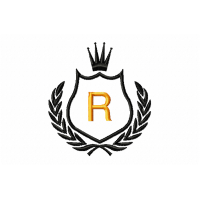 Free Royal Crest Letter R Embroidery Design 4x4