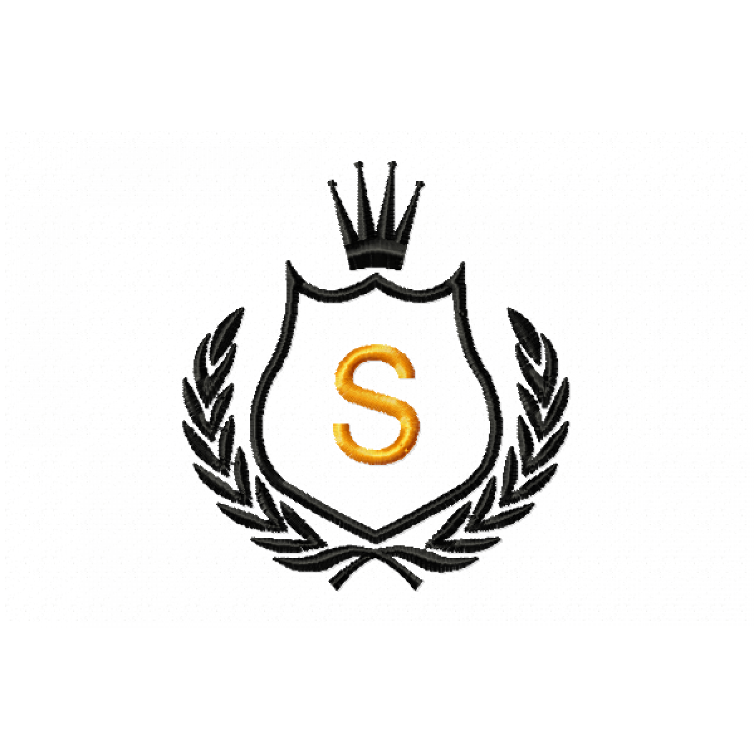Free Royal Crest Letter S Embroidery Design 4x4