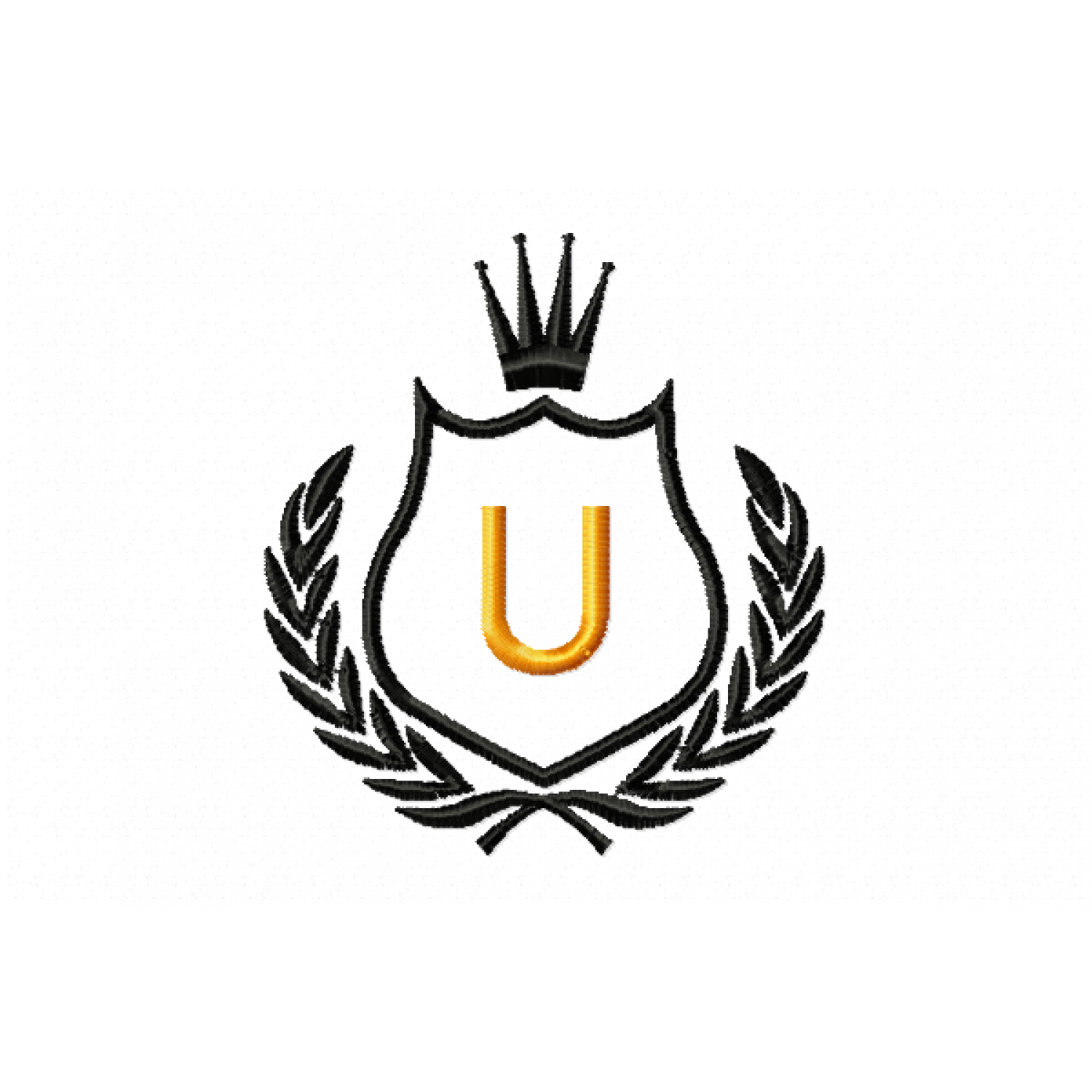 Free Royal Crest Letter U Embroidery Design 4x4