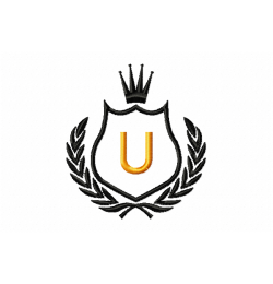 Free Royal Crest Letter U Embroidery Design 4x4