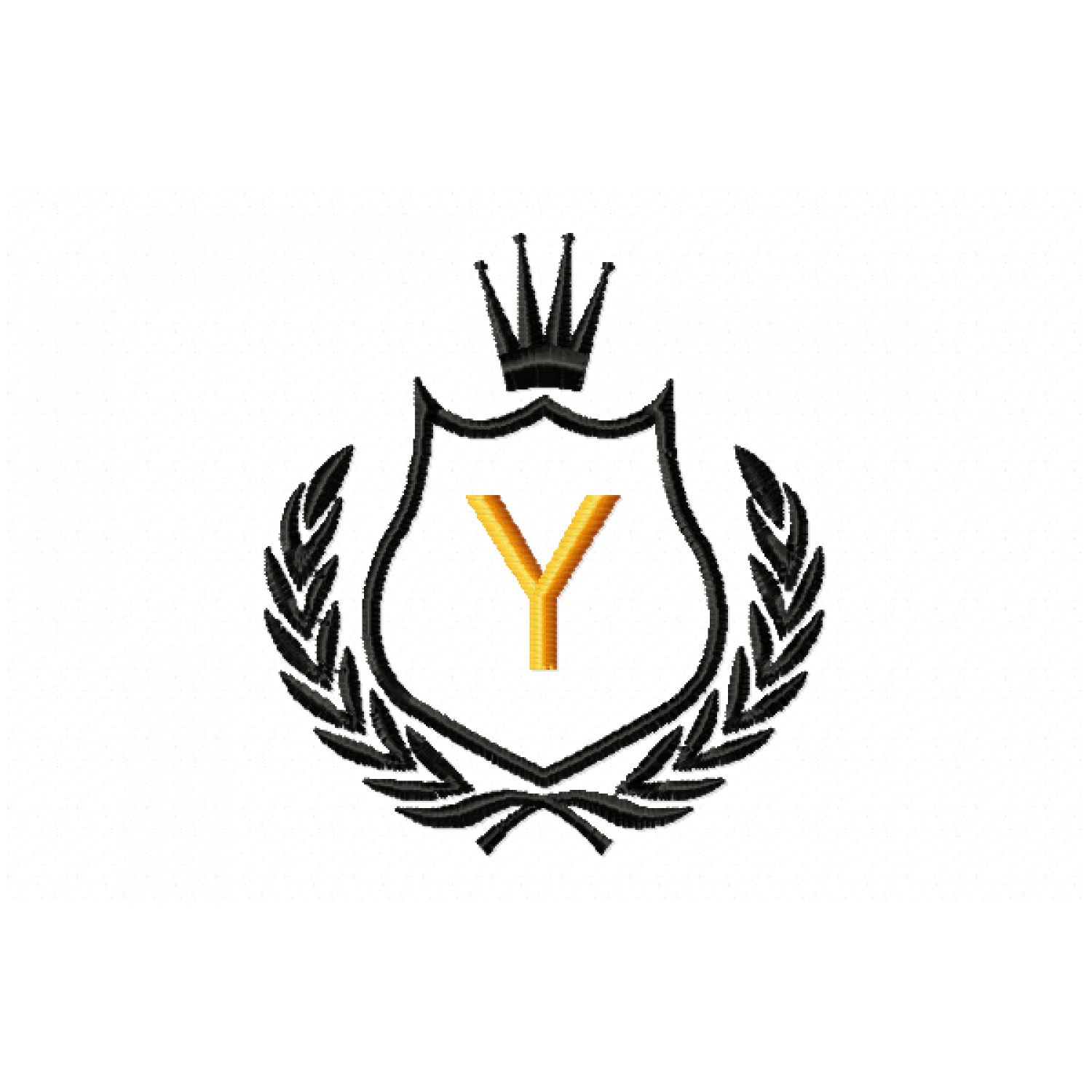 Free Royal Crest Letter Y Embroidery Design 4x4