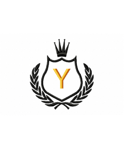Free Royal Crest Letter Y Embroidery Design 4x4 Free Royal Crest Letter Y Embroidery Design 4x4