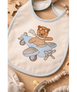 Free Teddy Bear Flying Embroidery Design 4x4