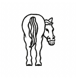 Funny horse Embroidery Design