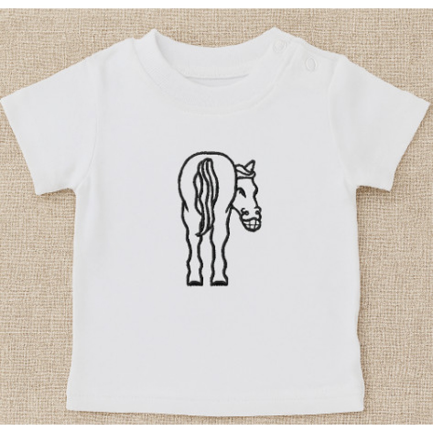 Cute Funny Horse Embroidery Design