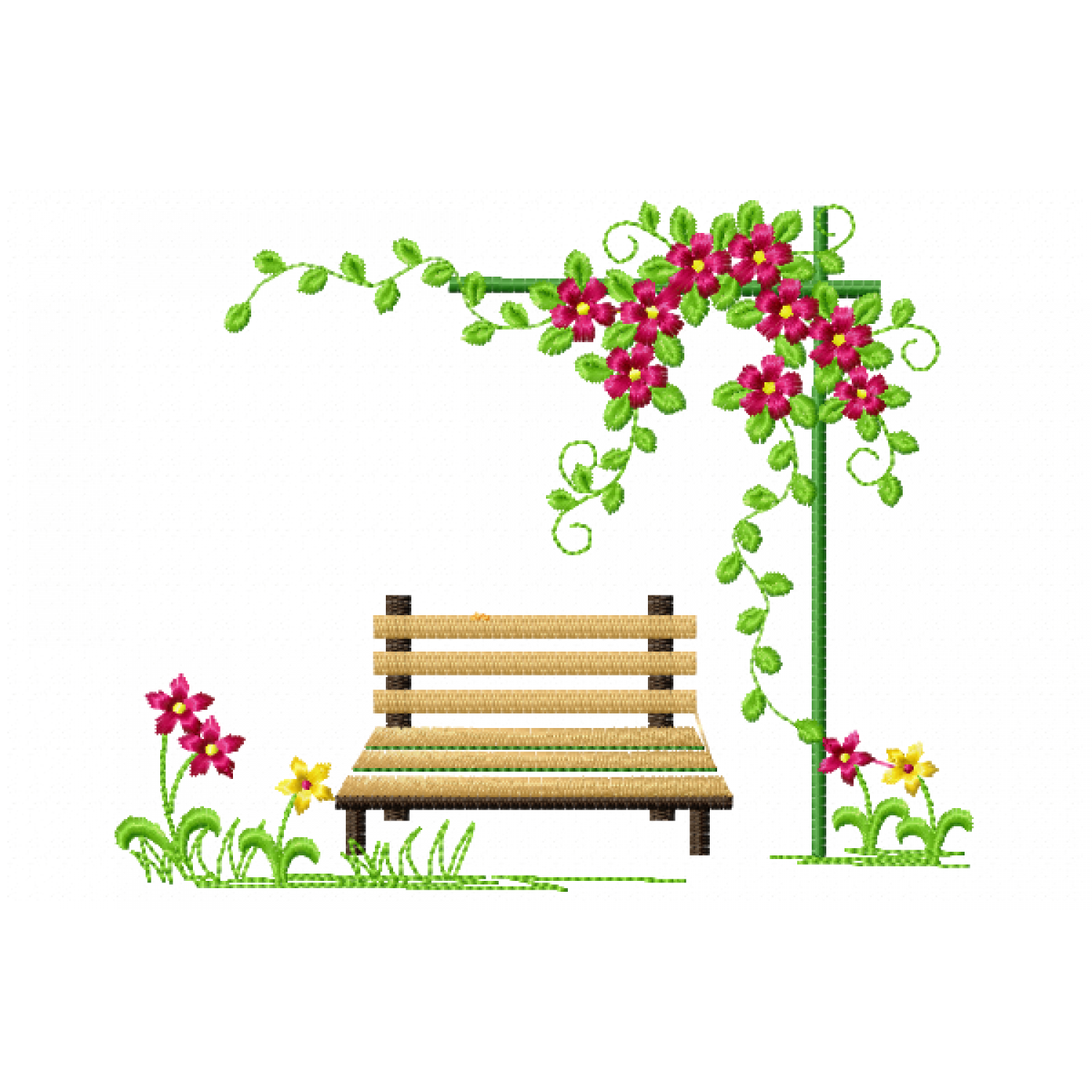 Garden Embroidery Design