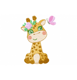 Giraffe Embroidery Design