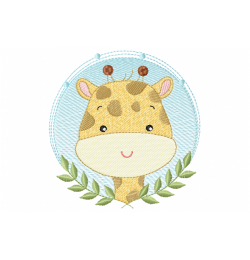 Giraffe Embroidery Design