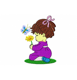 Girl Embroidery Design