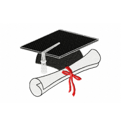 Graduation cap Embroidery Design Graduation cap Embroidery Design