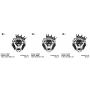 Grinning Lion In The Crown Embroidery Design 3 Sizes