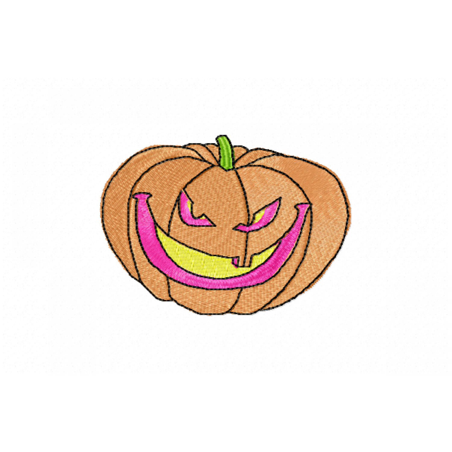 Halloween pumpkin Embroidery Design 4x4 
