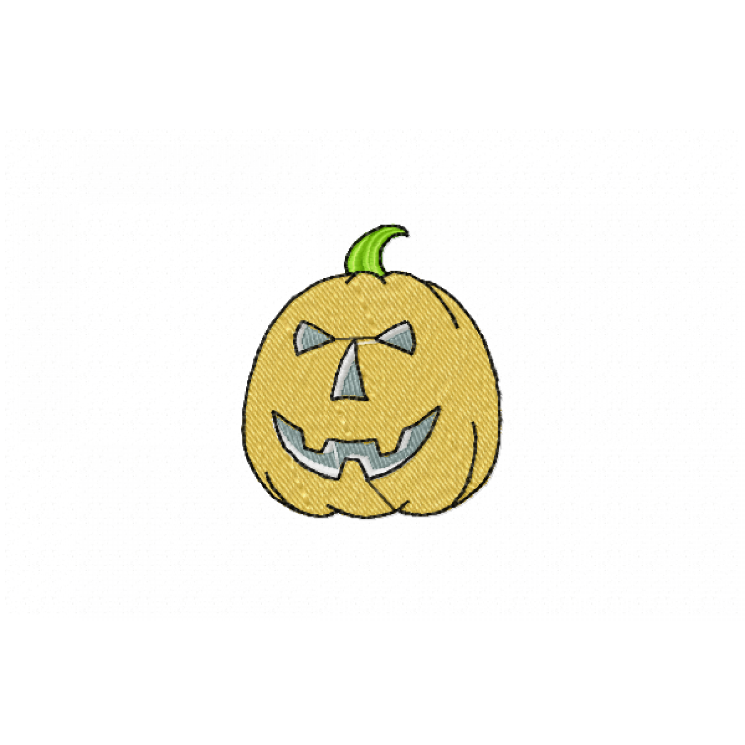 Halloween pumpkin Embroidery Design 4x4 
