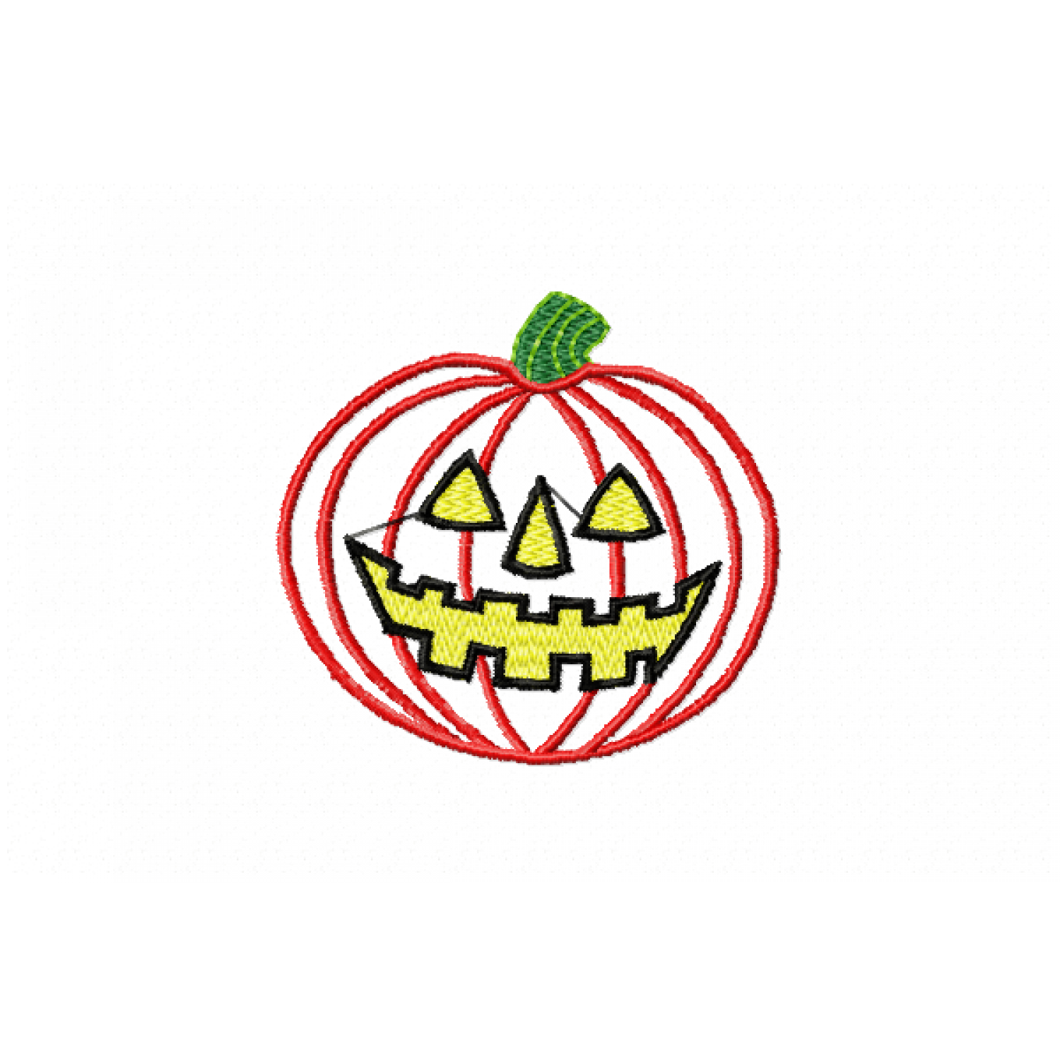 Halloween pumpkin Embroidery Design 4x4 