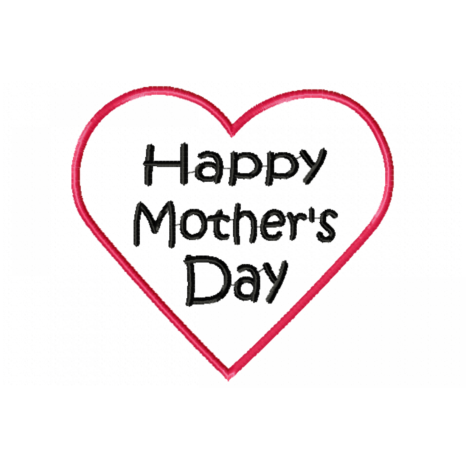 Happy mothers day Embroidery Design