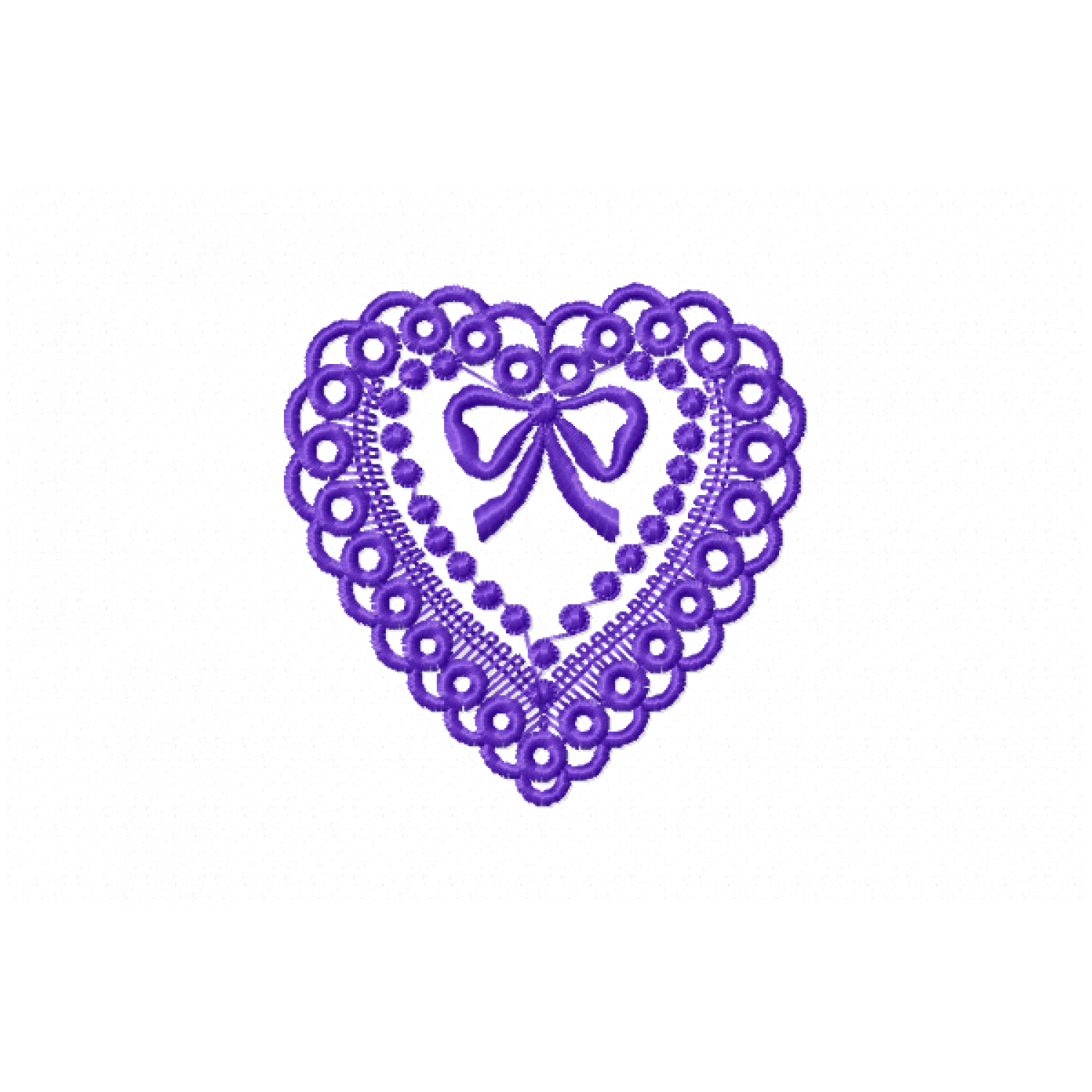 Cute Heart Richelieu Embroidery Design