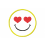 Heart Eyes Smiley Face In The Hoop Embroidery Design 4x4
