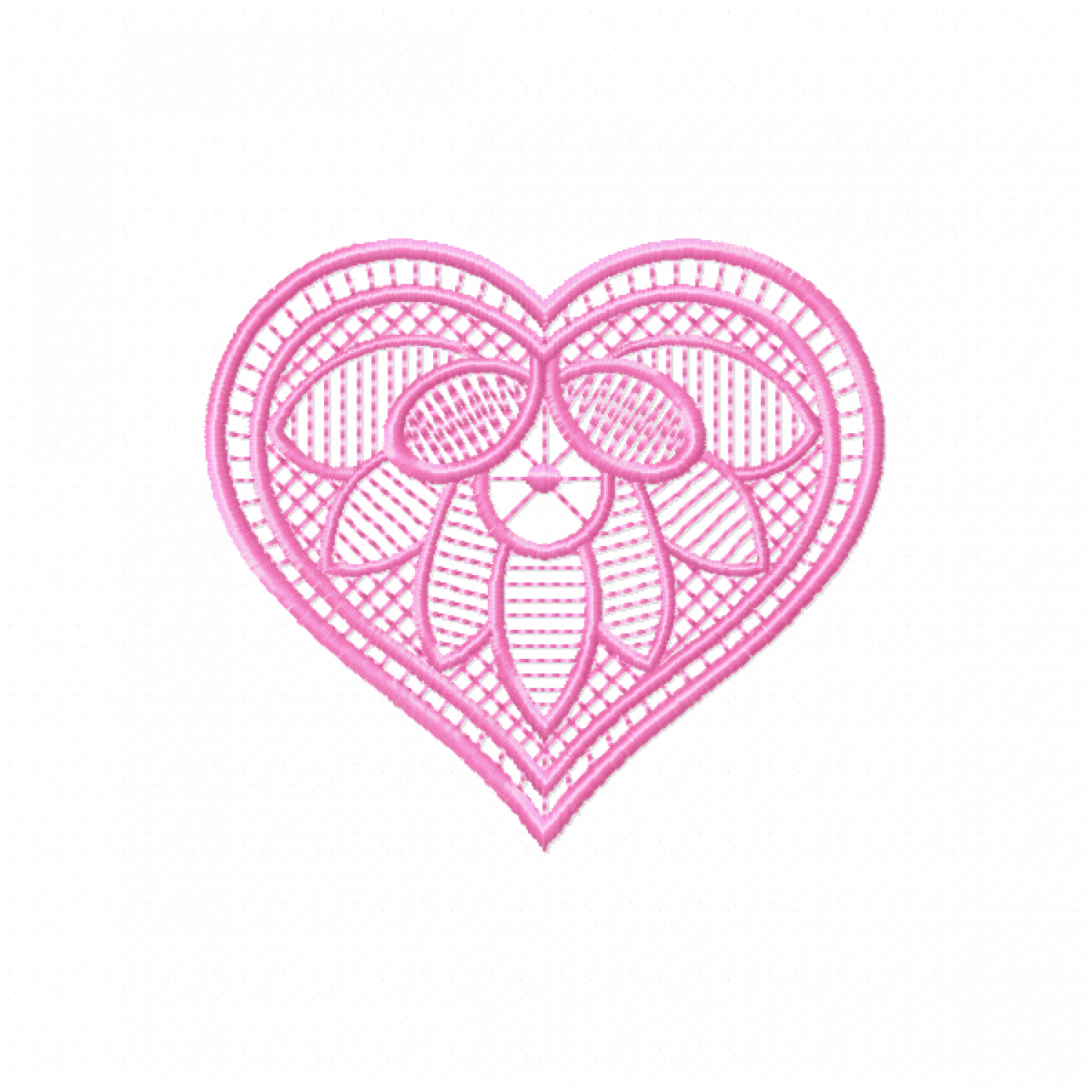 Heart Richelieu Embroidery Design