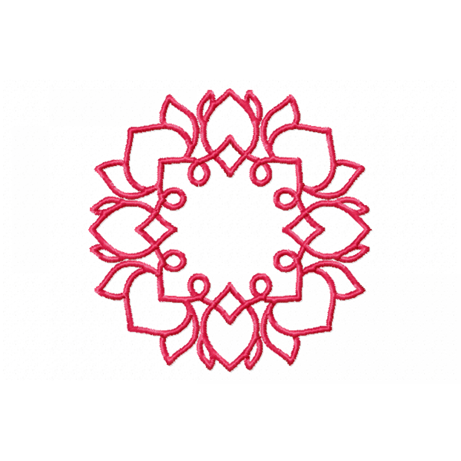 Heart Frame Embroidery Design