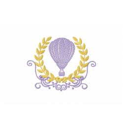 Hot Air Balloon Embroidery Design
