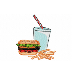 Hot dog Free Embroidery Design 5x7 PES JEF