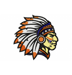 Indian face Embroidery Design