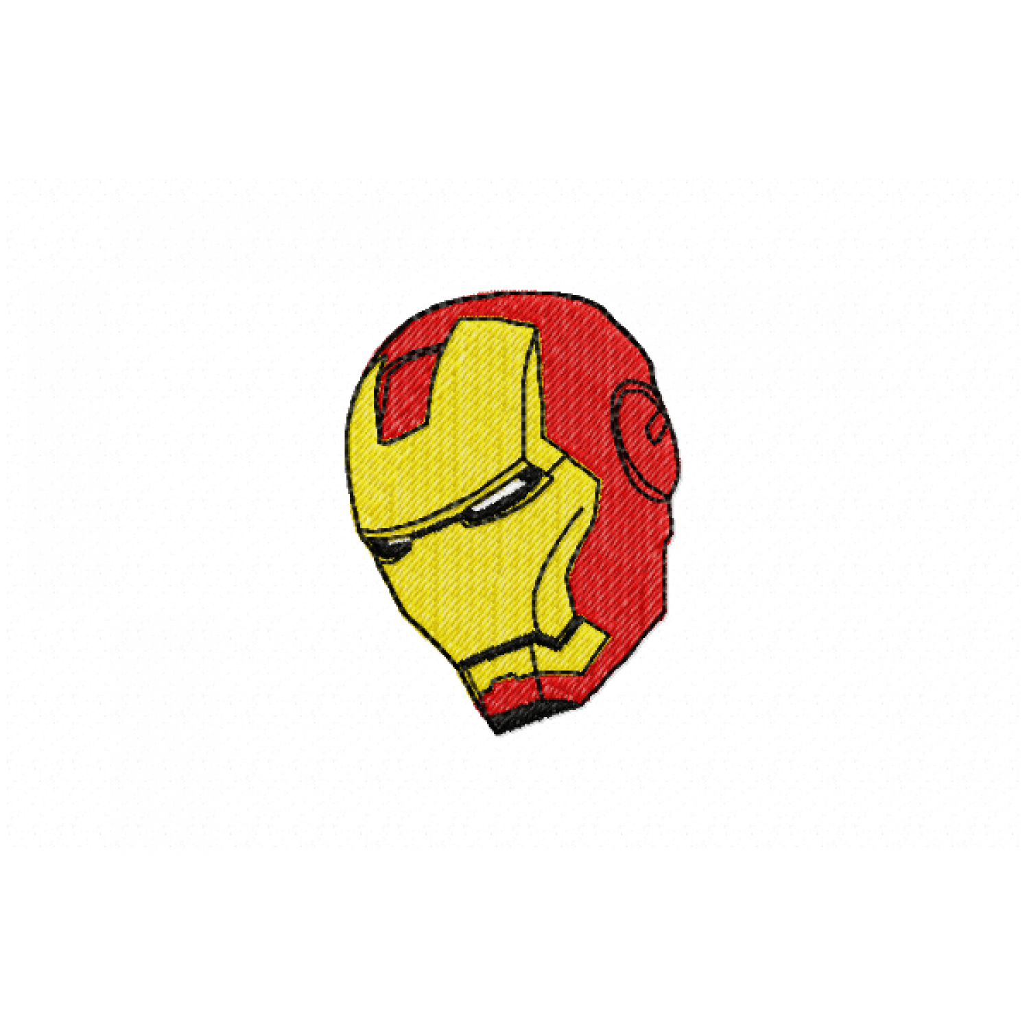 Ironman face Embroidery Design