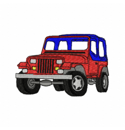 Jeep Embroidery Design