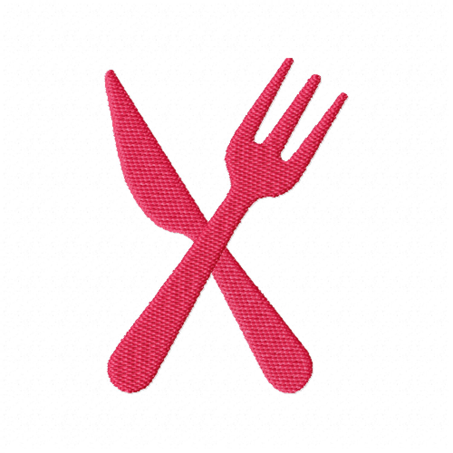 Knife and Fork Embroidery Design