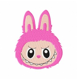 Cute Monster Face Embroidery Design