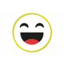 Laughing Smiley Face In The Hoop Embroidery Design 4x4