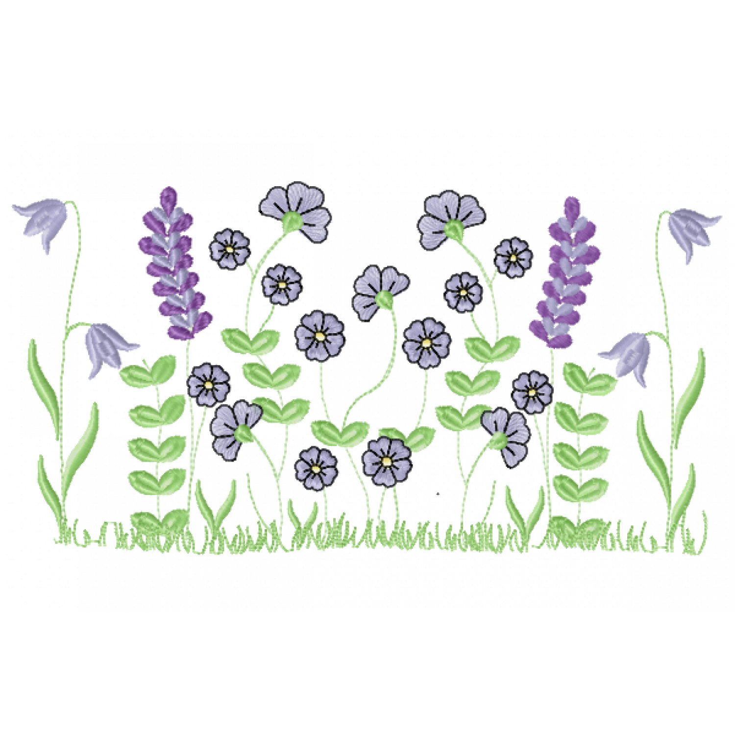 Lavender Garden Embroidery Design