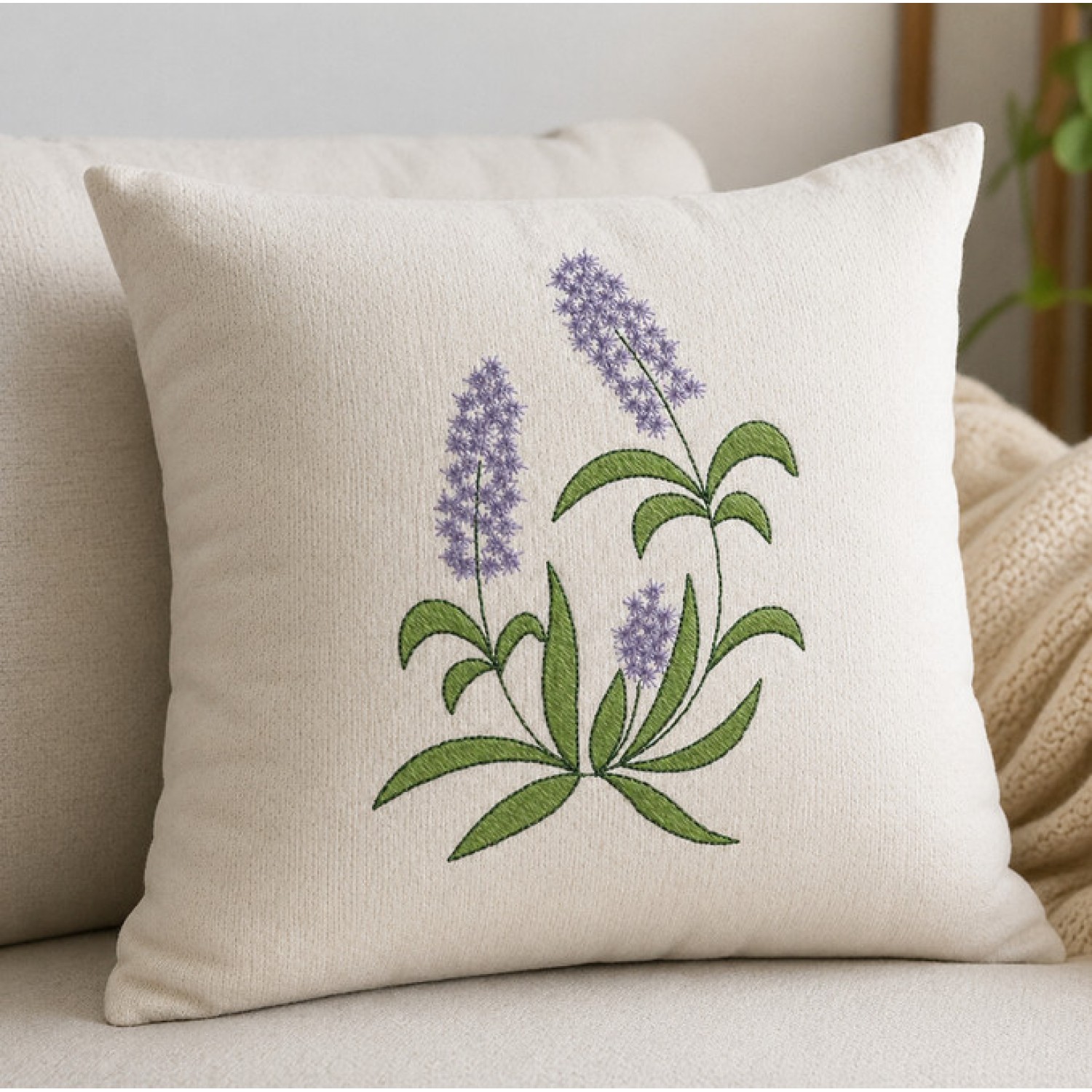 Lavender Flower Embroidery Design