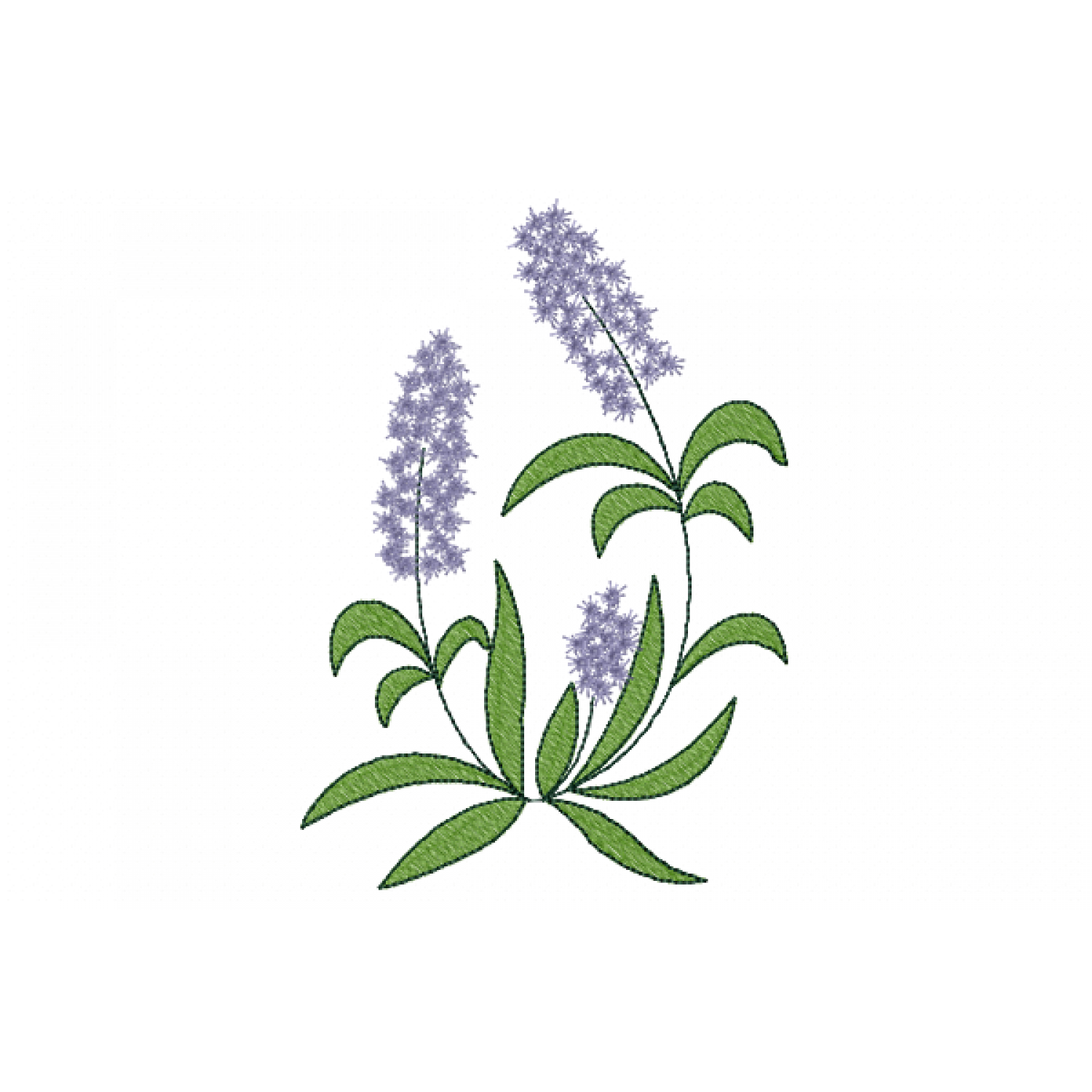 Lavender Branch Embroidery Design