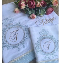 Royal Monogram Frame Embroidery Design