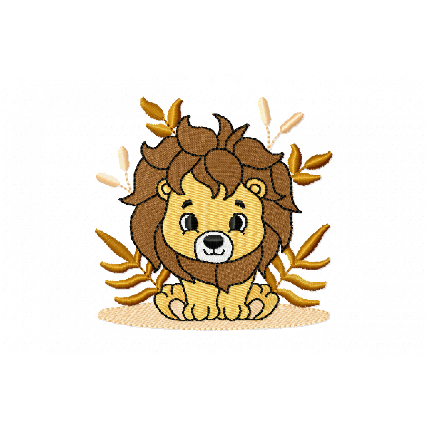 Lion Embroidery Design