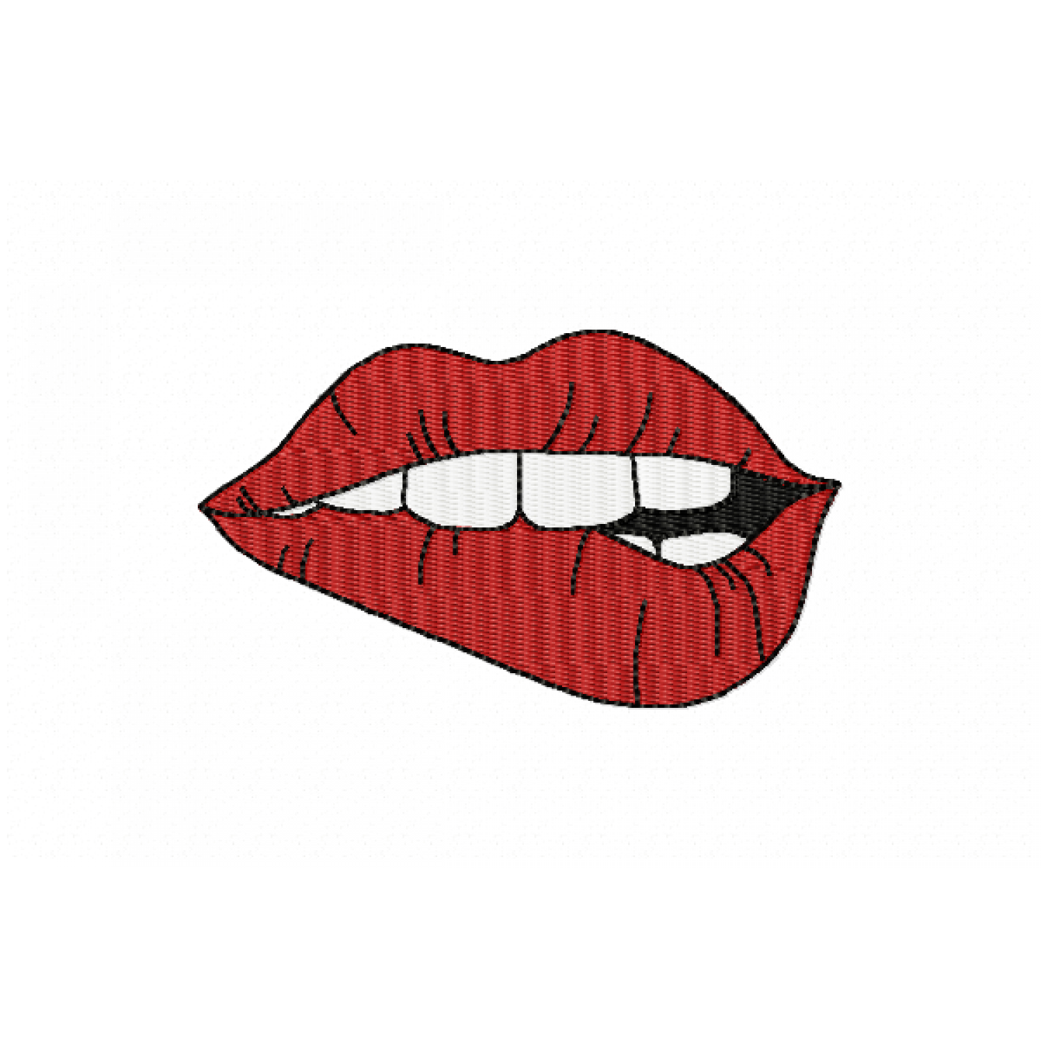Lips Embroidery Design