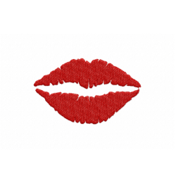 Lips Embroidery Design