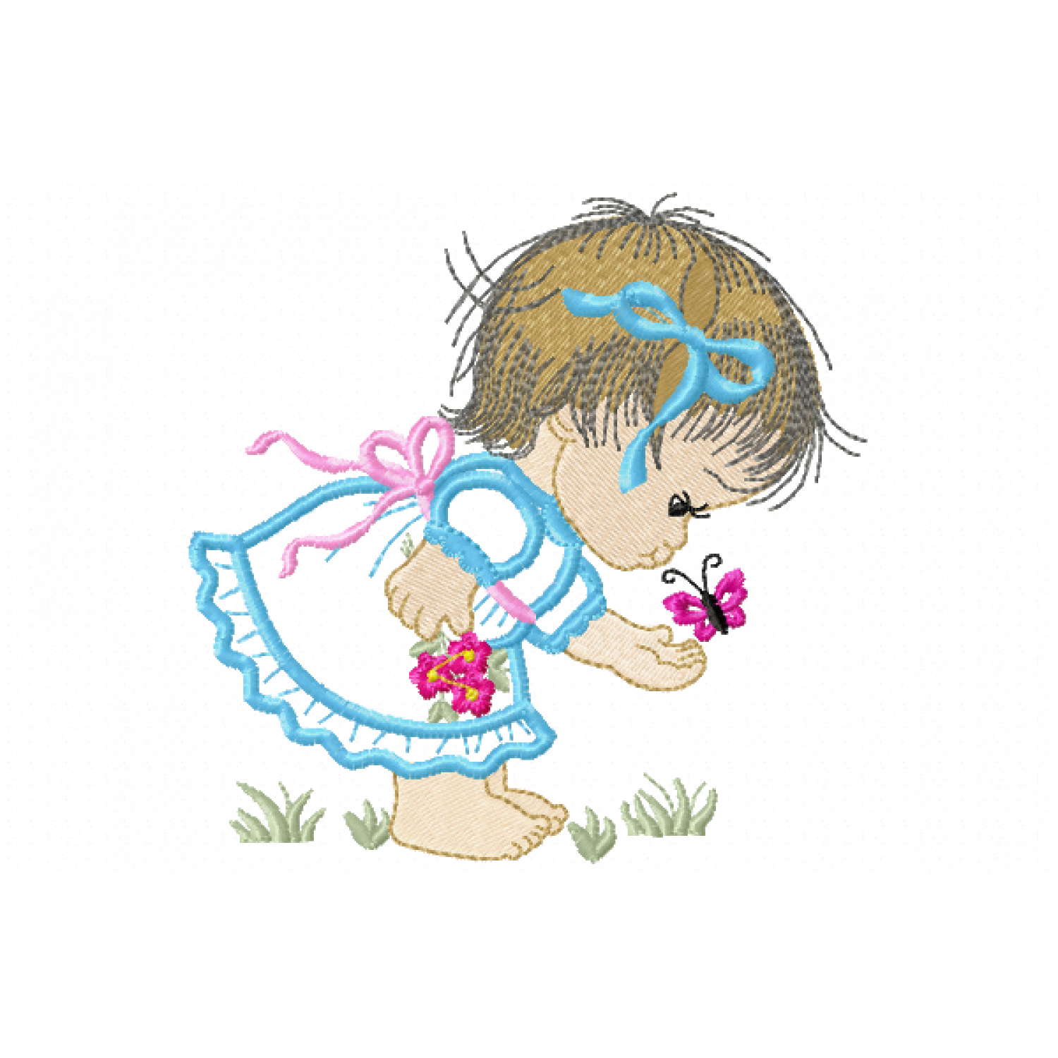Little Girl Embroidery Design