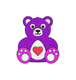 Love bear Embroidery Design