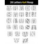 Luxury Floral Monogram Alphabet Embroidery Design Bundle A–Z (5 Sizes)