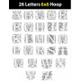 Luxury Floral Monogram Alphabet Embroidery Design Bundle A–Z (5 Sizes)