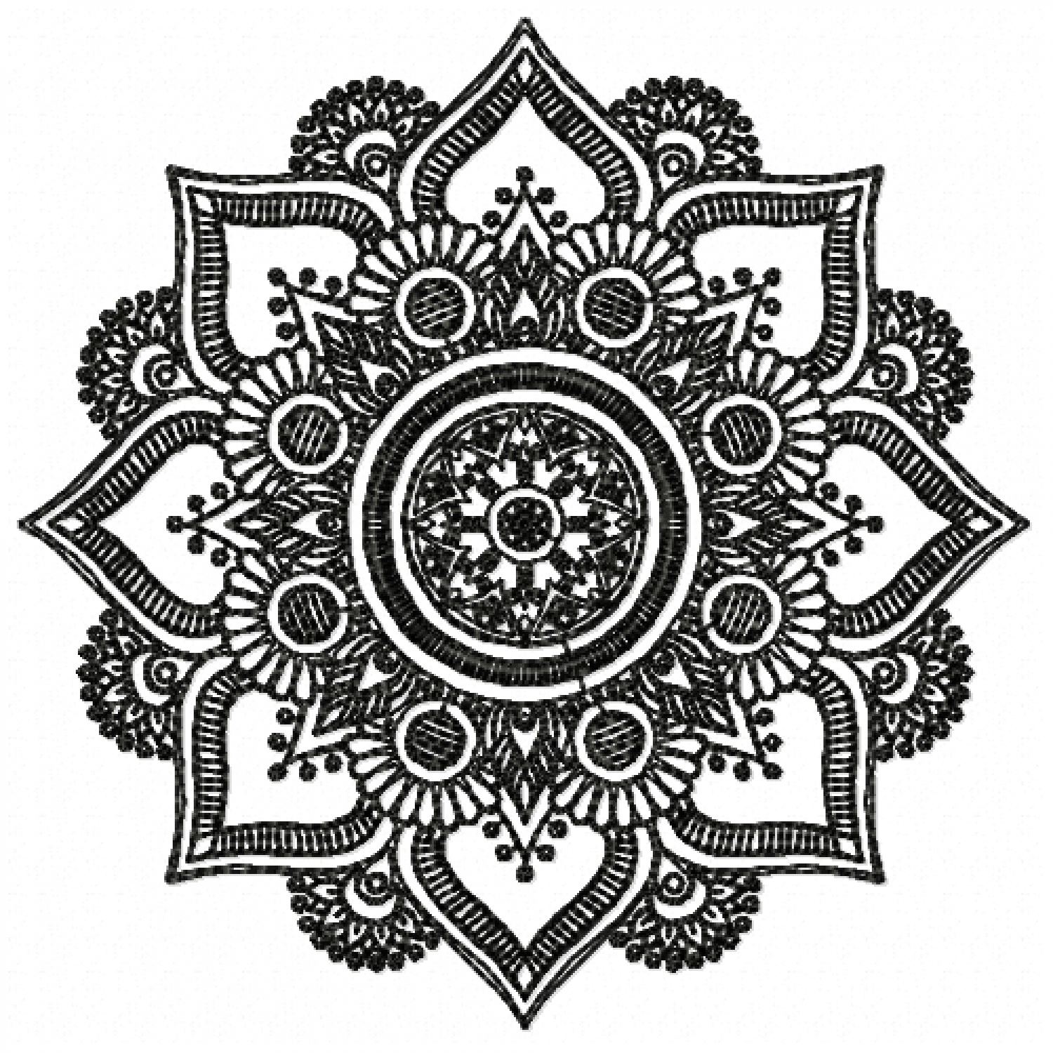 Mandala Embroidery Design 5x7 free download