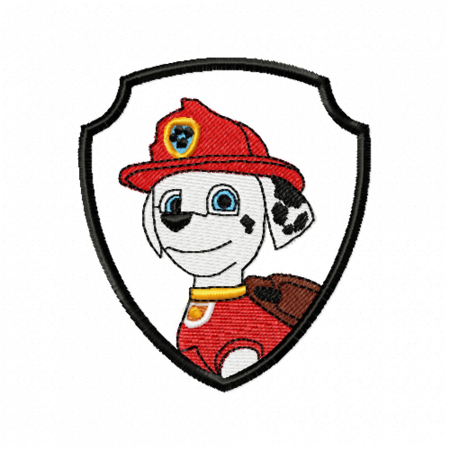 Marshal dog face Embroidery Design 4x4