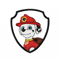 Marshal dog face Embroidery Design 4x4