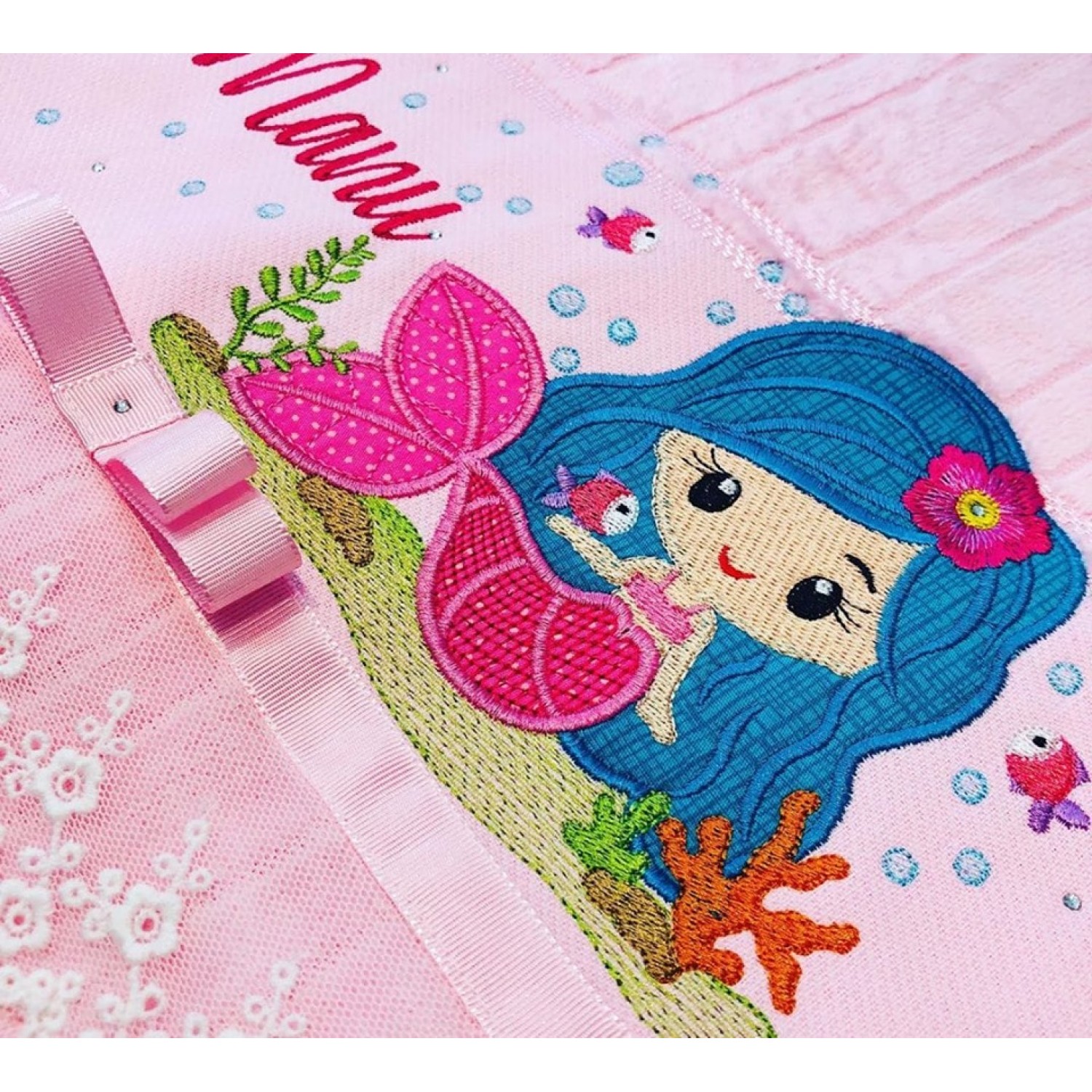 Mermaid Embroidery Design 5x7 