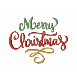 Merry Christmas Embroidery Design