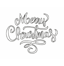 Merry Christmas Embroidery Design