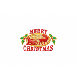 Merry Christmas Embroidery Design